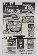 KILLER SHREWS GIANT GILA MONSTER Pressbook '52 1Pg 10.75x17 Movie Poster 28770