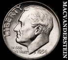 1954 Mercury Dime- Silver- Choice Gem Brilliant Unc++++ Luster No Reserve #J5577