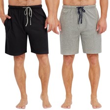 Hanes Mens 2-Pack Knit Short,Active Grey Heather/Black,Small