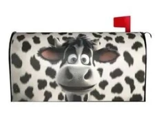 Charming Cartoon Cow Mailbox Cover, 18x21inch, Weather-Resistant Outdoor Cover