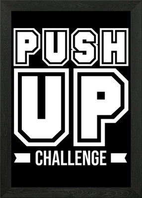 Push Up Challenge Gerahmtes Wandbild Poster Leinwanddruck Bild