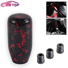 Universal Forged Carbon Fiber Manual Car Gear Shift Knob Lever Shifter RED