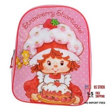 Kids Backpack, 15" Elementary School Girls Book Bag with Strawberry Shortcake