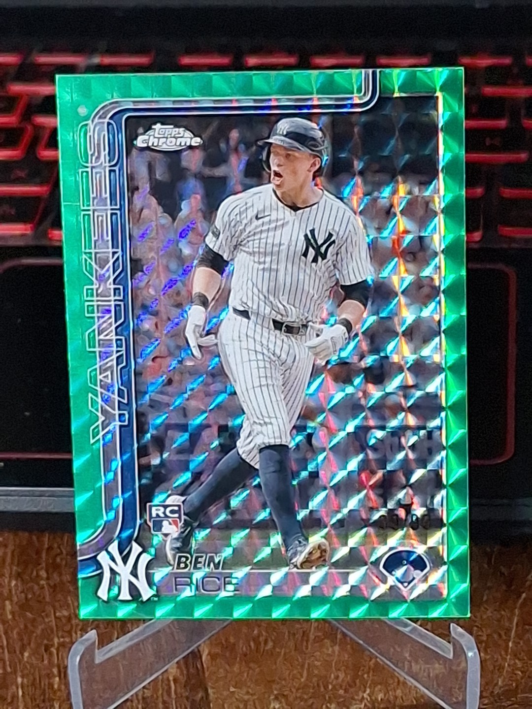 2025 Topps Chrome Ben Rice #139 RC /99 Green Geometric