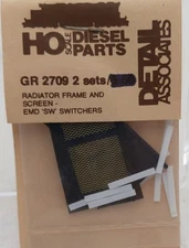 Detail Associates 2709 HO Scale Radiator Frame & Screen EMD SW Switchers Kit