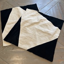 NWOT West Elm Velvet/linen Pillow Shams 2 24x24
