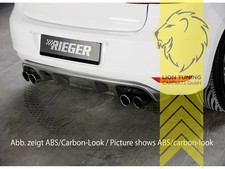 Rieger Heckansatz Heckspoiler Diffusor für VW Golf 6 4 Rohr