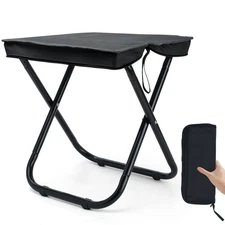 16" Foldable Portable Camping Stool Heavy Duty 350lbs for Adults Hiking Light...