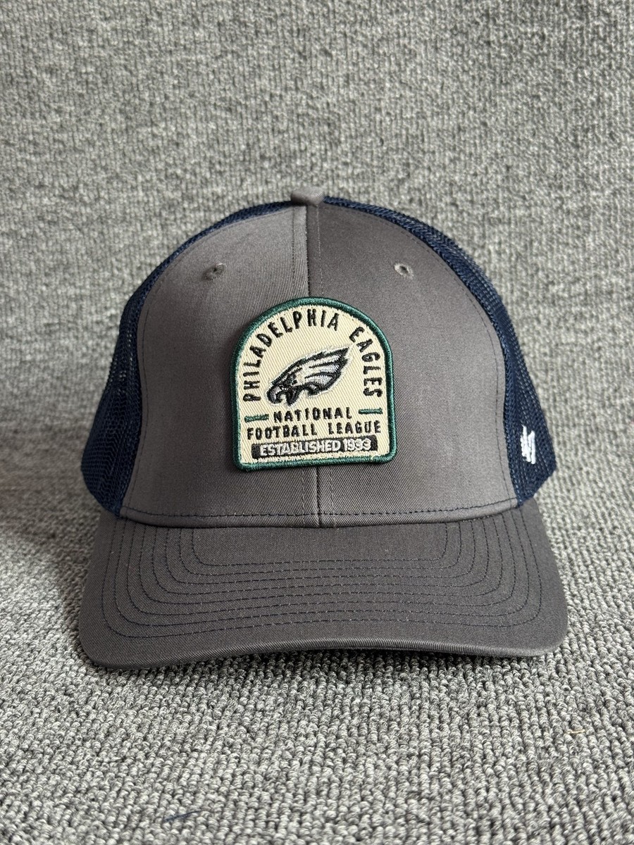 '47 Brand Philadelphia Eagles NFL Trucker Snapback Hat Gray Navy