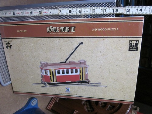 TROLLY WOODKIT wooden Model NEW toy kit train craft 3D puzzle OG Noodle IQ - Picture 2 of 3