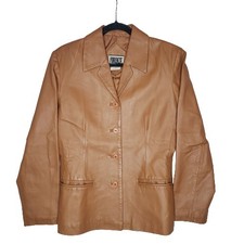 Forenza 100% Leather Jacket/sport Coat Women Size 8