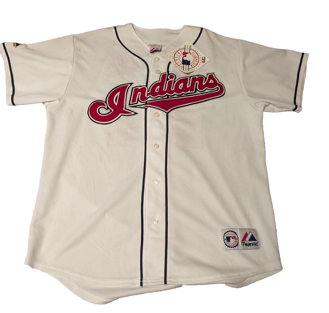 Cleveland Indians Vintage Majestic Jersey Size S White