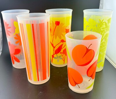 Vintage Tupperware Tumblers Floral(5)