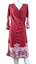 FLIRTY PINK Red Wrap Dress Size Medium