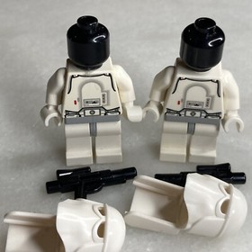 LEGO Star Wars Minifigure Snowtrooper X 2 Black Head With Blasters AT-AT 8129