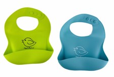 Waterproof Silicone Bibs 2 Easily Wipe Clean- Happy Healthy Parent