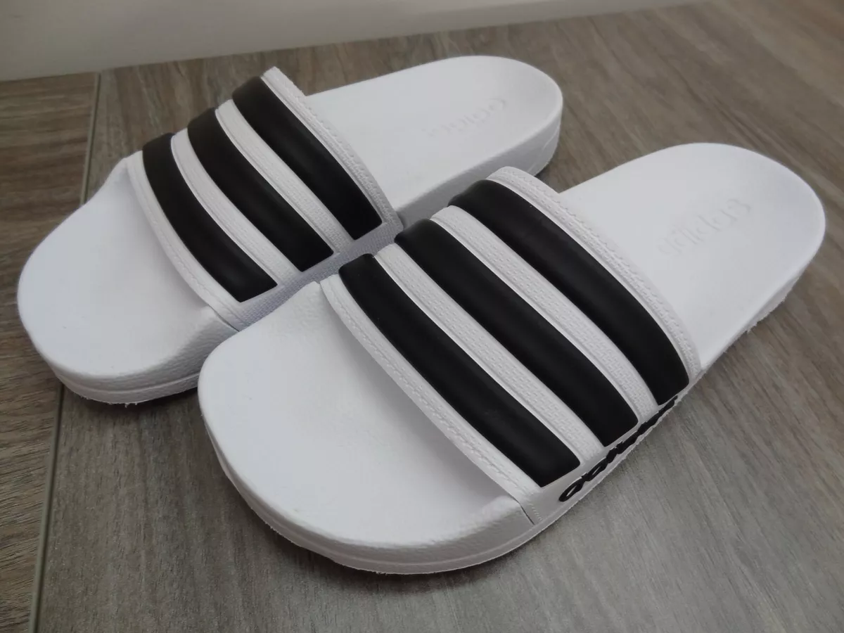 Women s BIG KIDS ADIDAS CLOUDFOAM Slides Sandals white Size 4