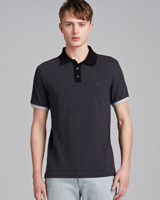burberry men's polo shirt black