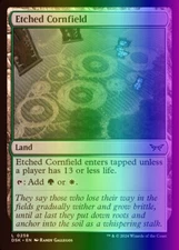 MTG Etched Cornfield (258/469) Duskmourn House of Horror NM FOIL