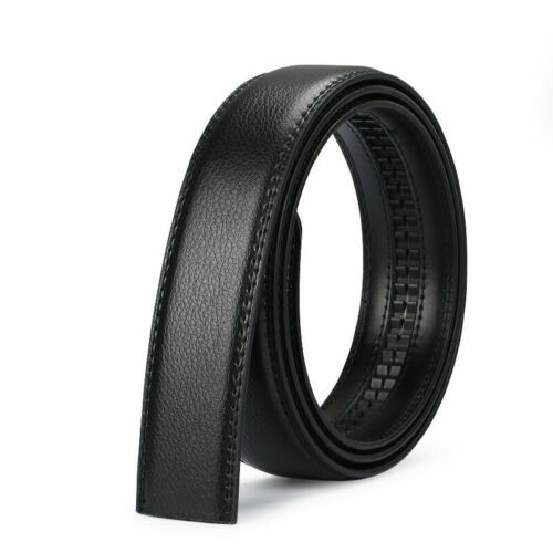New Leather Men Ratchet Belt Strap For Men Adjustable Automatic Buckle Waistband - Picture 12 of 39