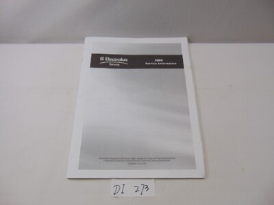 Electrolux Technical Service Guide Book Service Flash information UPDATES 2009