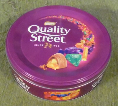 Vintage Tin, Tin, Candy Box, Nestle Quality Street, Round 18cm, H 6cm