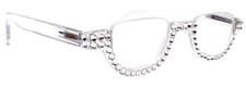 Half Moon Readers, Bling Reading Glasses For Woman W Clear Genuine European