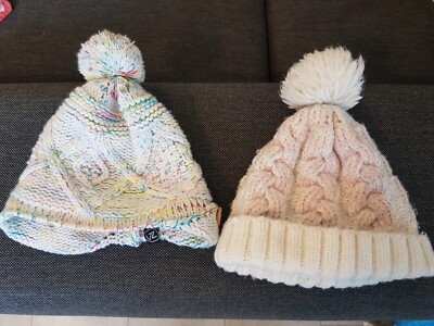 2 Warme Mädchen Strickmützen ca Gr. 53/54  Pusblu+VonZipper