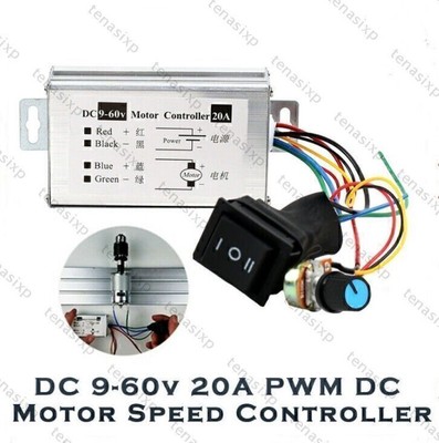 20A PWM Motordrehzahlregler Controller DC 9V 12V 24V 36V 48V 60V Steuerungen!!