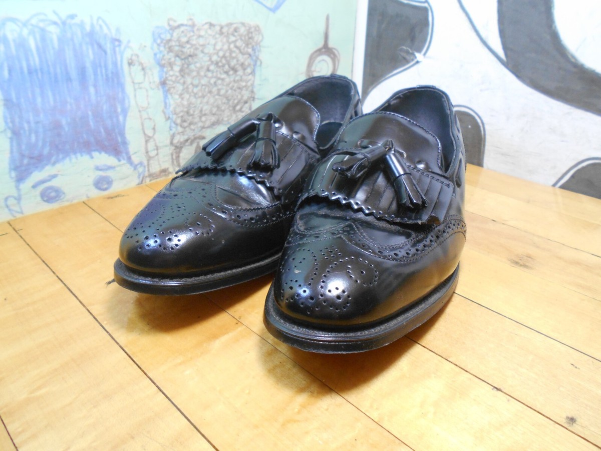 Nunn Bush Kilty Tassle Men Loafer Shoe Size 12 Business Casual Black Leather‎ Vintage Tassle Loafers -nunn Bush Lites- Men main image 2