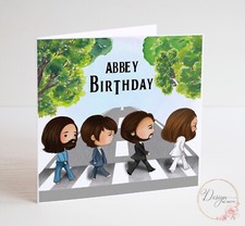 THE BEATLES Abbey Road Birthday Card - Fab Four