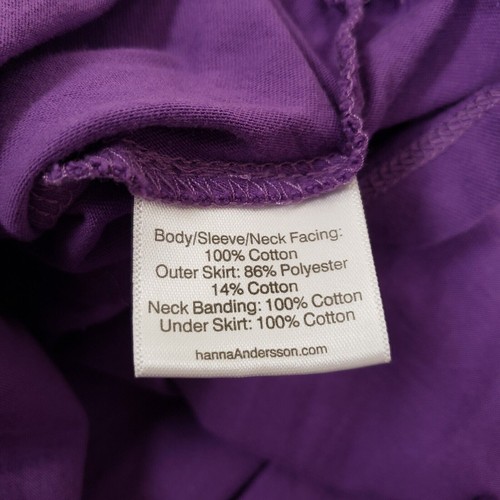 Hanna Andersson Girls Pink Purple Whoosh Dress 5 Size 110 - Picture 6 of 12