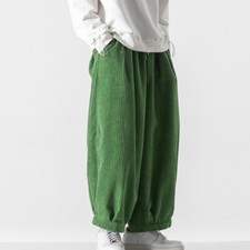 Herren Cordhose Locker Weite Baggy Hose Kung-Fu Hose Weites Bein Hip Hop