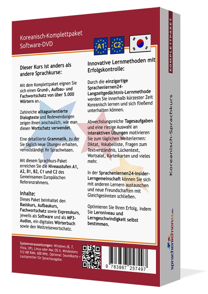 Koreanisch lernen Komplettpaket Sprachkurs Onlinekurs,Sprachenlernen24 - Bild 4 von 4