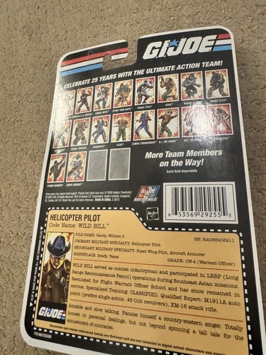 GI Joe 25th Anniversary WILD BILL v11 Hasbro 2008 Complete New - Picture 2 of 2