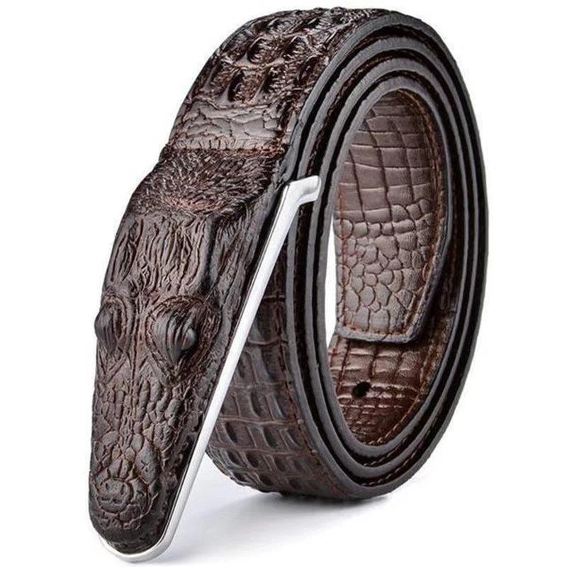 Mens top alligator belt