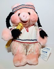 VTG Trudy Corp Hoggables "PORKahontas" Plush Pig 1985 