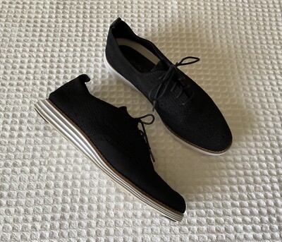 COLE HAAN Original Grand Stitchlite 10 B Black Oxfords Wingtip