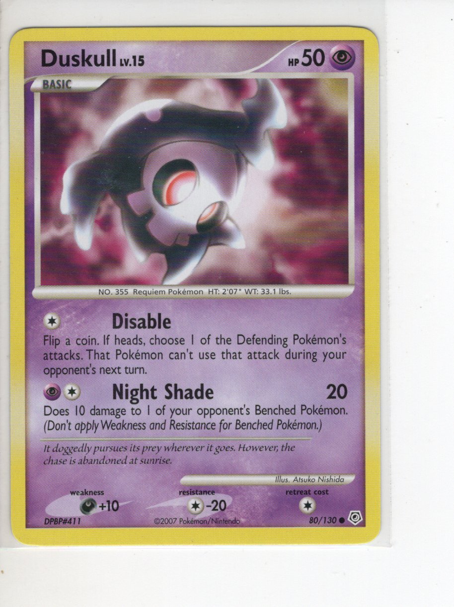 DUSKULL DIAMOND & PEARL BASE POKEMON CARD 80/130 MP