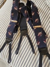 Fab Ferrell ReedFormal Tuxedo Navy Blue Fishing Motif Silk Suspenders