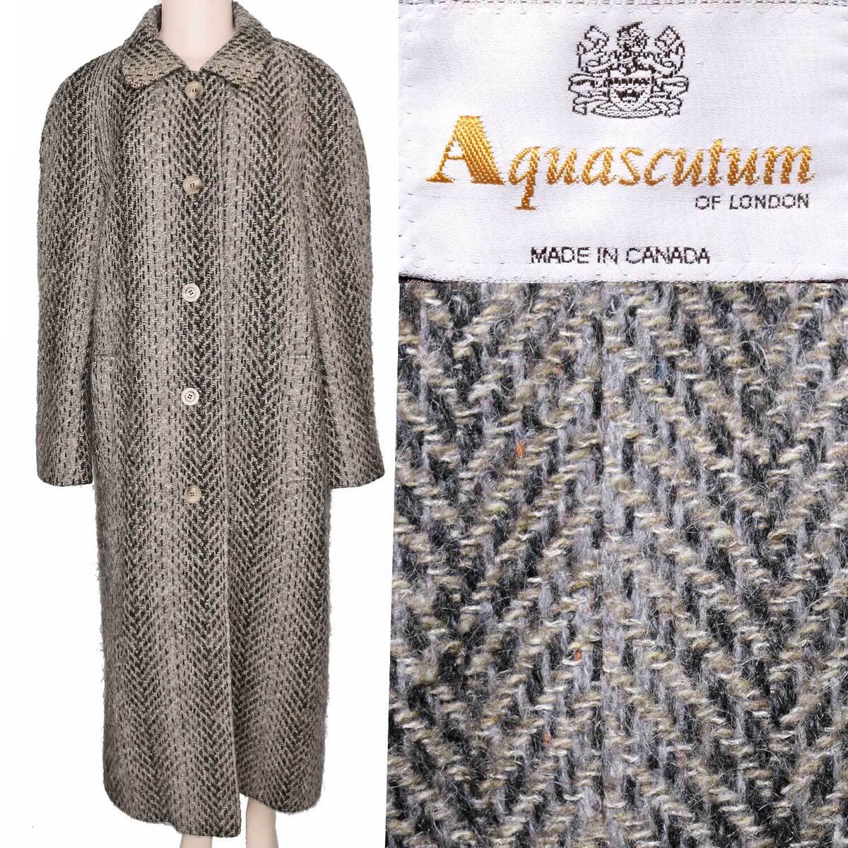 1980s Vintage Aquascutum Balmacaan Coat Fuzzy Hairy Wool 1980s Vintage Aquascutum Balmacaan Coat Fuzzy Hairy Wool
