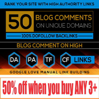 50 High Quality Dofollow Blog comment Backlinks | eBay