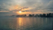 Landscape sky clouds sunlight water Custom Gaming Mat Desk