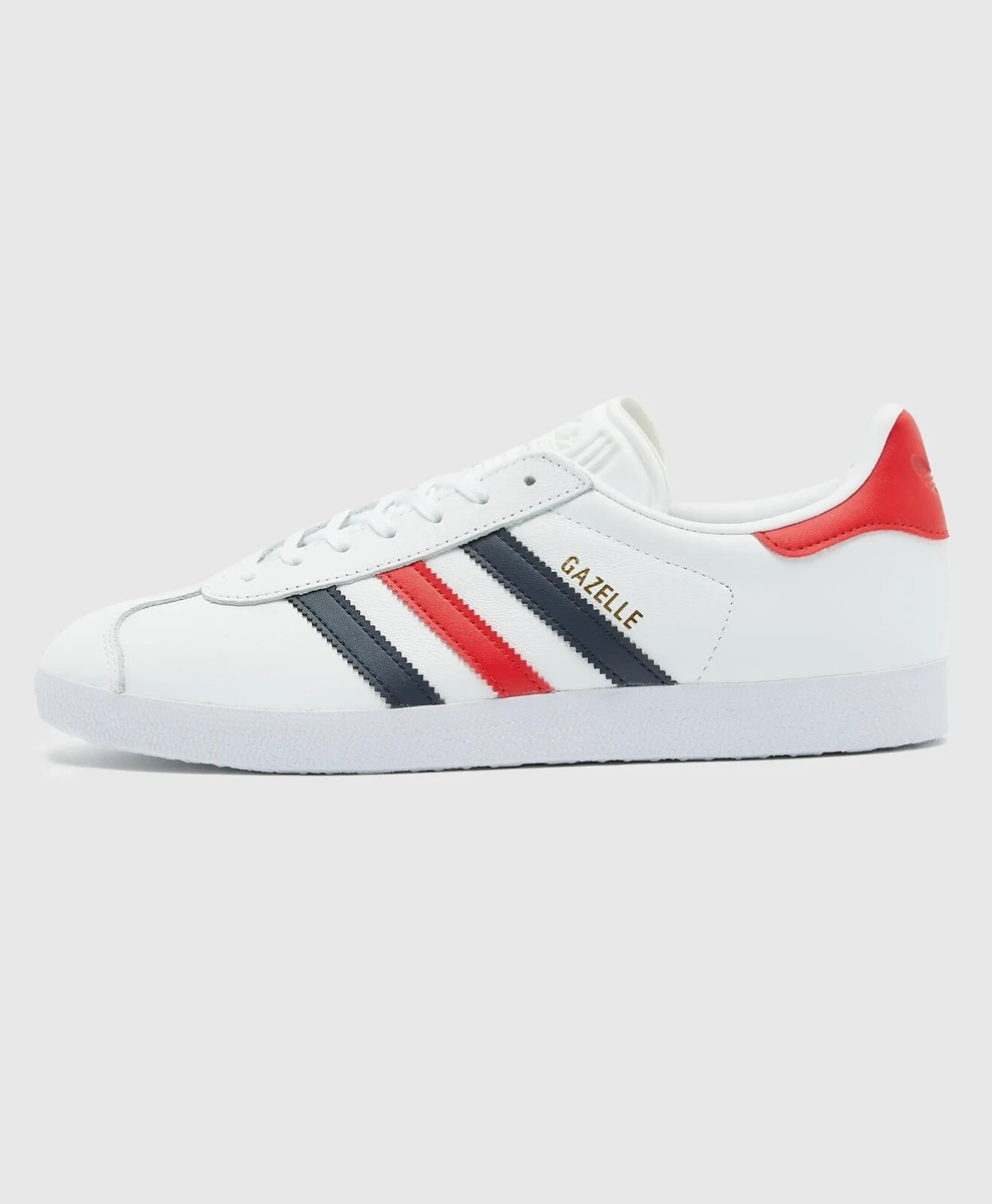 adidas Originals GAZELLE White Red Legend Ink GOLD H06389 Men 12