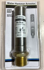 HOMEWERKS 1/2 in. MIP Lead Free Stainless Steel Straight Water Hammer Arrestor