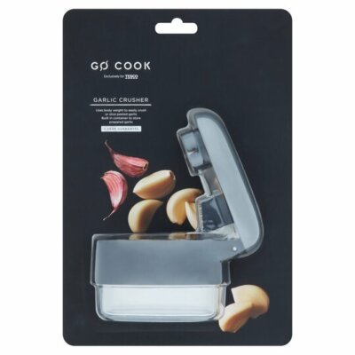 Go Cook Garlic Crusher - Uses Body Weight to easily Crush Or Slice Peeled Garlic