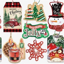 SparkleTags: 60 Festive Name Labels with Loose String for G
