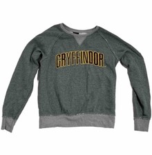 Harry Potter Gryffindor Sweatshirt Womens Medium Gray Distressed
