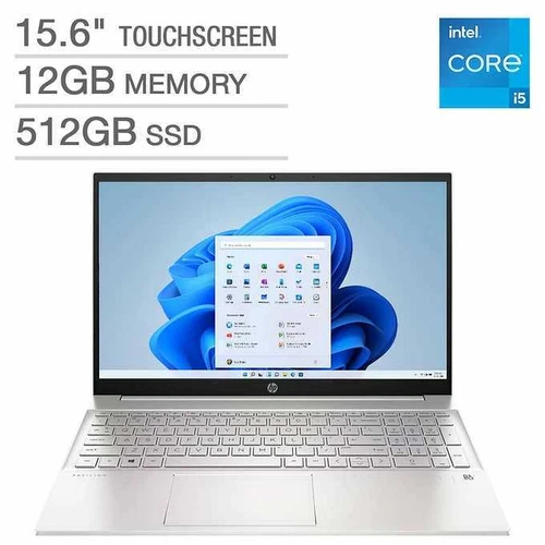 HP Pavilion 15.6" Touch Laptop 11th Gen Intel i5- 512GB SSD 12GB RAM 15-eg1053cl