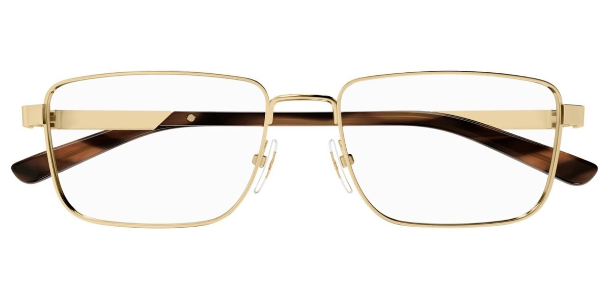 Gucci GG1291O 002 Gold Narrow Rectangular Men's Eyeglasses Gucci GG1291O 002 Gold Narrow Rectangular Men's Eyeglasses